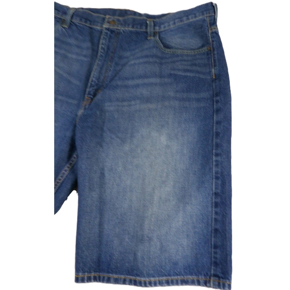 Levis 569 Denim Shorts Men 42 Blue Loose Straight Baggy Jorts Red Tab Summer - Picture 16 of 16